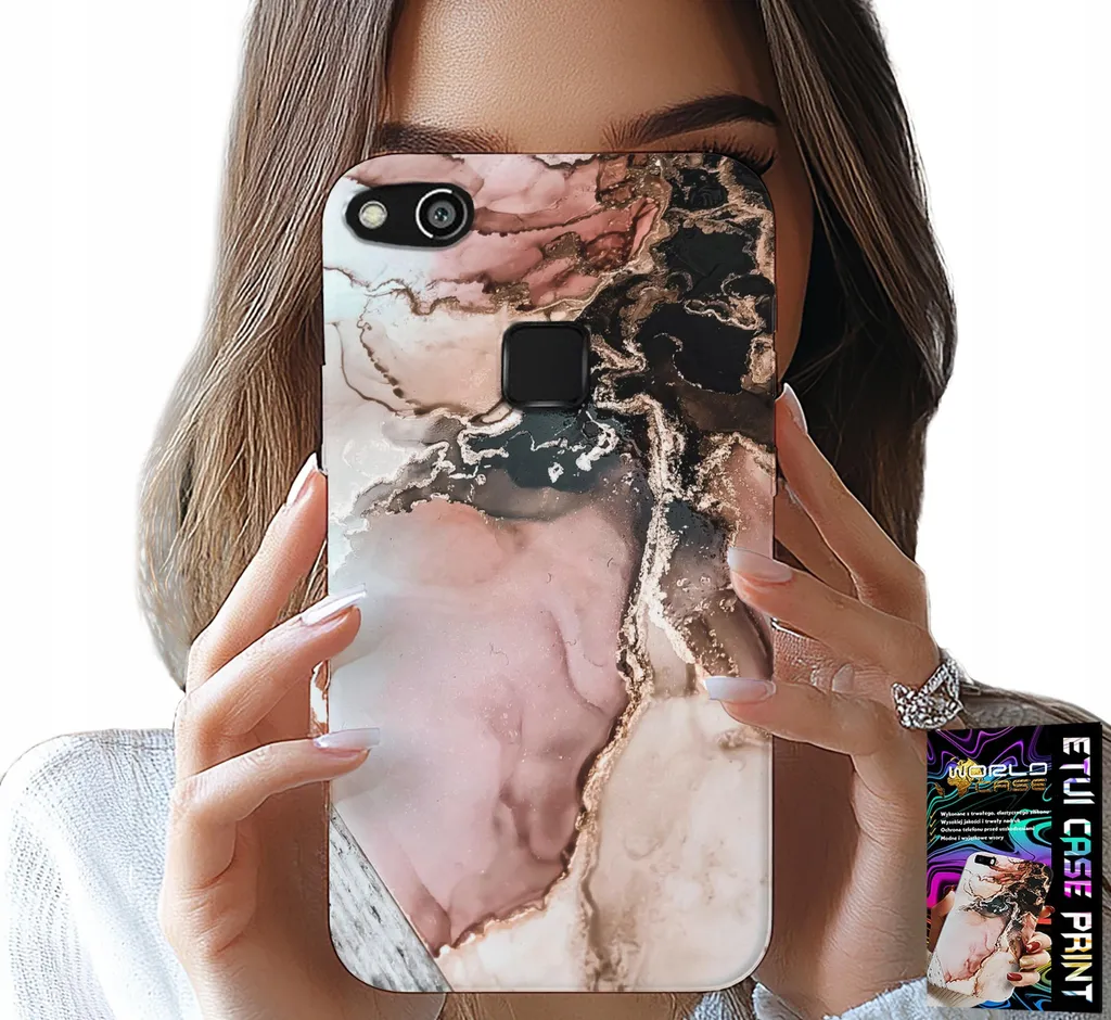 Custodia Huawei P10 Lite Marmo e Vetro - Cover Design Lusso Elegante