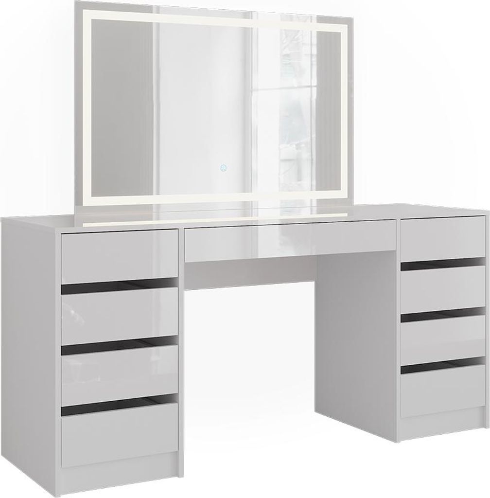 Schminktisch Vicco Sherry Weiß/Weiß Hochglanz 158.2 cm mit Produktbild 