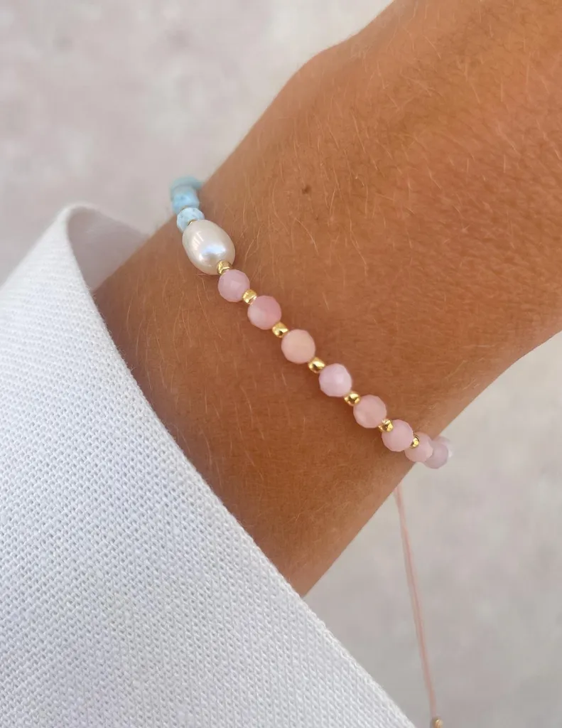 Bracelet Larimar et Opale - Solution Créativité et Blocage Émotionnel