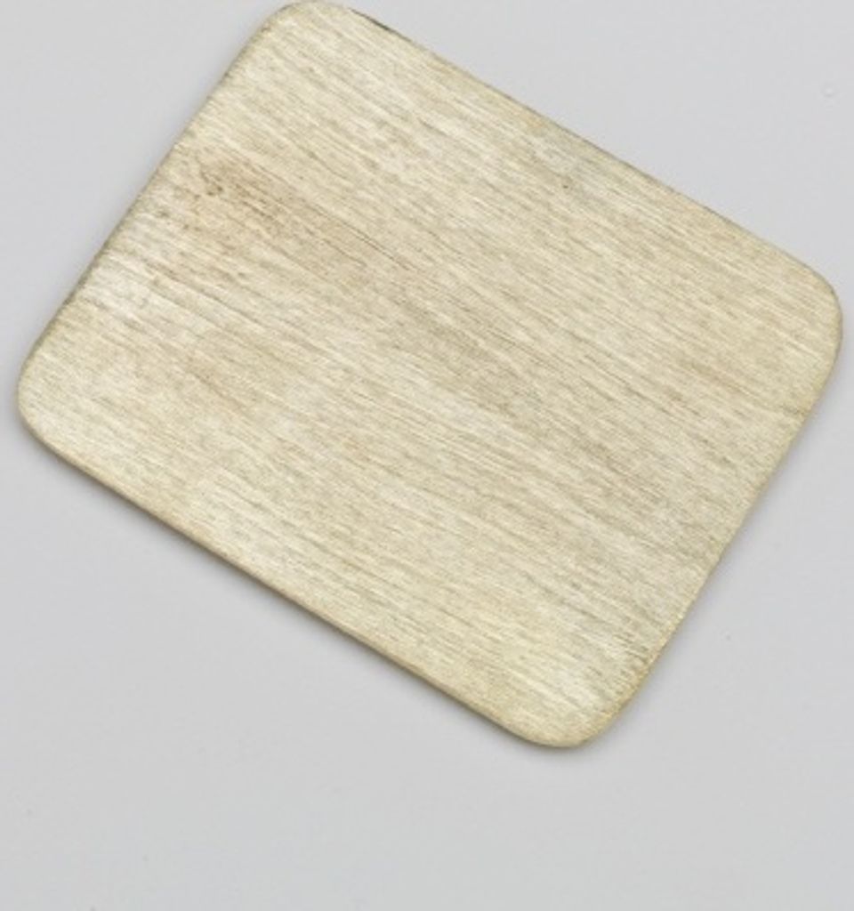Kerzenteller Flachteller Rechteckig Alu gebürstet gold 10 x 8 cm ideal für Kerzen, Taufkerzen, Hochzeitskerzen, Trauerkerzen