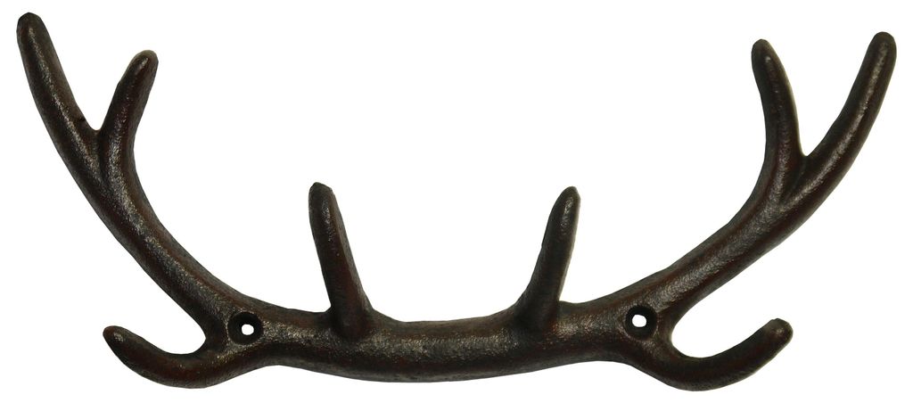 Hirschgeweih Wandhaken Haken GARDEROBE Gusseisen Produktbild 