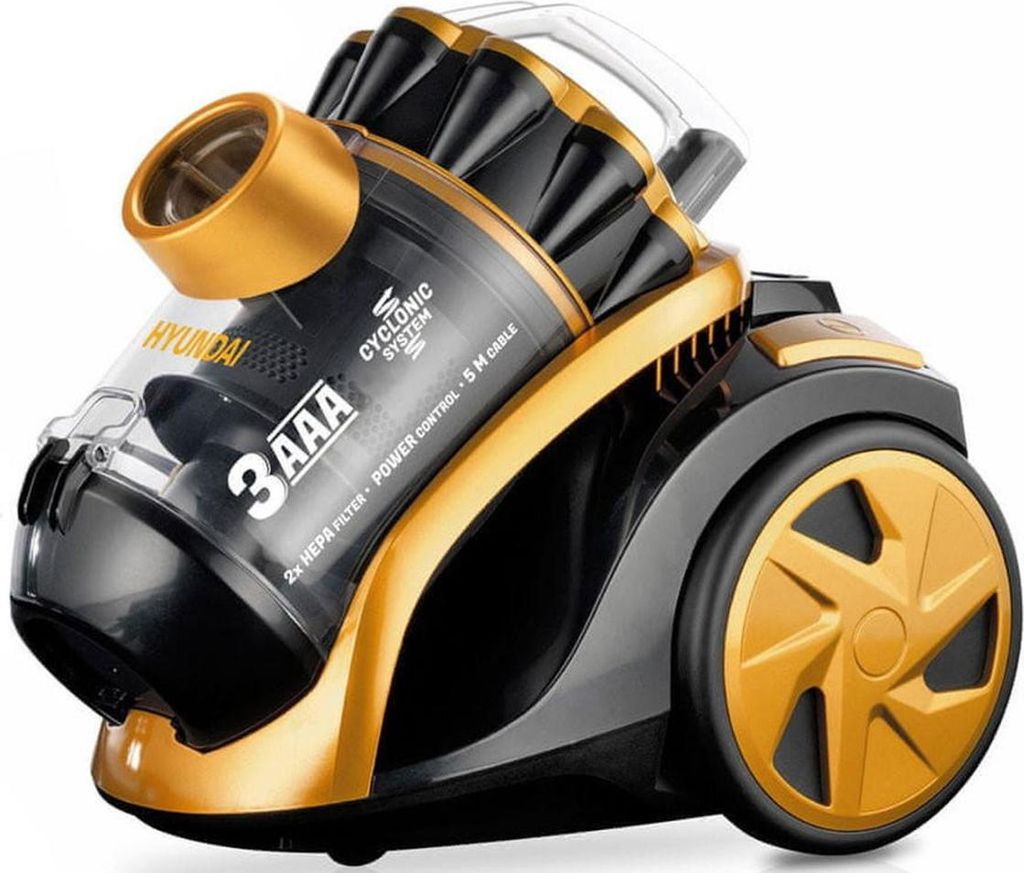 Hyundai VC014 Beutelloser Staubsauger, 800 Watt, , Hartbodenreinigungsklasse A, Cyclon-Filter, HEPA-Filter