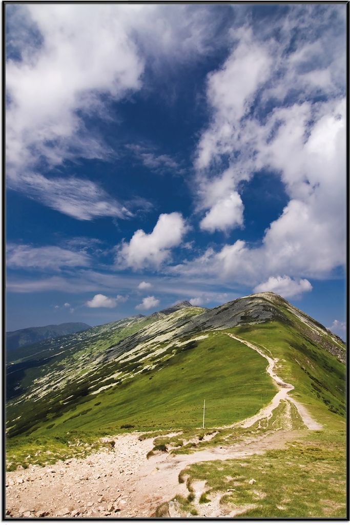 Wallario Wandbild Alpenluft, Größe: 61 x 91,50 cm, Poster mit schwarzem Aluminiumrahmen