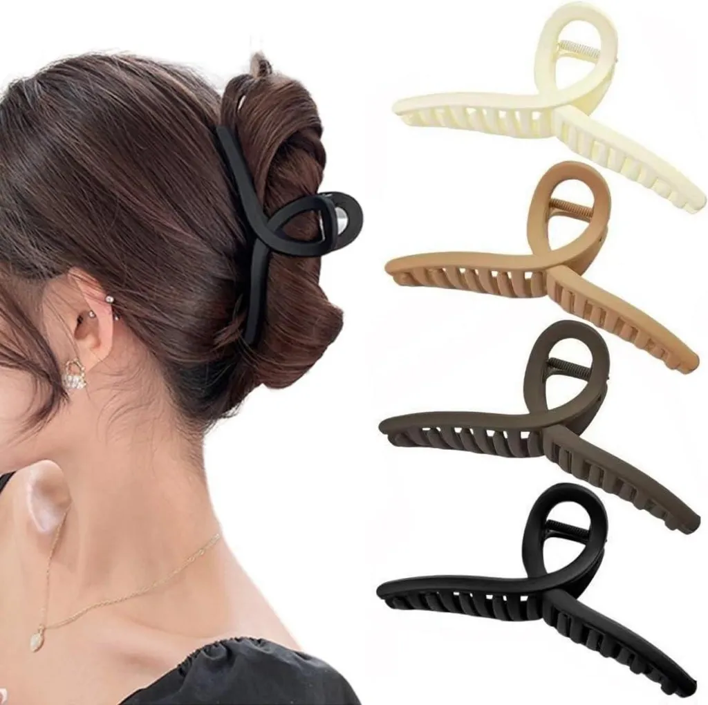 Set 4 Mollettoni Capelli Grandi 13cm | Pinza per Capelli Spessi XL