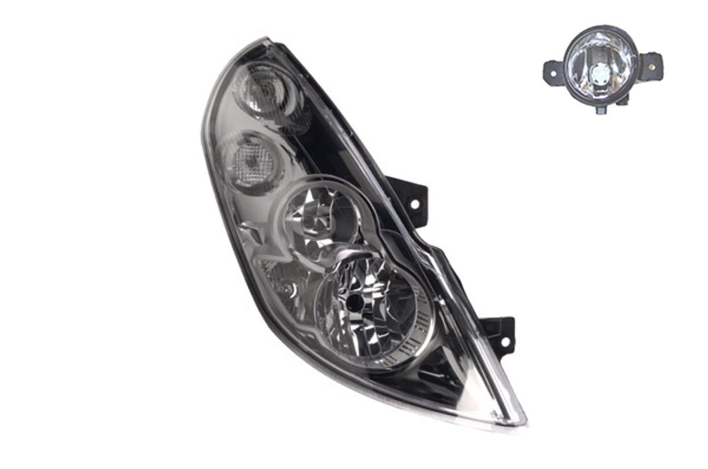 Johns, Scheinwerfer Halogen Haupt passend für Opel Movano B 05/2010- H7 H1 Re. + Nebel. 260106869R 4419524 93197622 95523988 95528875 8200002470 2...