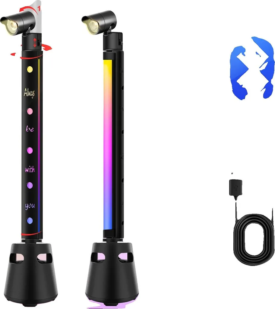 Lampe d'Ambiance LED Connectée Synchronisation Musique Lot de 2 Barres