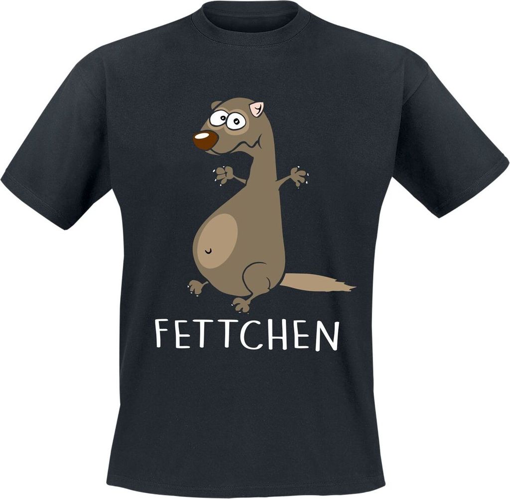 Tierisch T-Shirt Herren Fettchen schwarz M