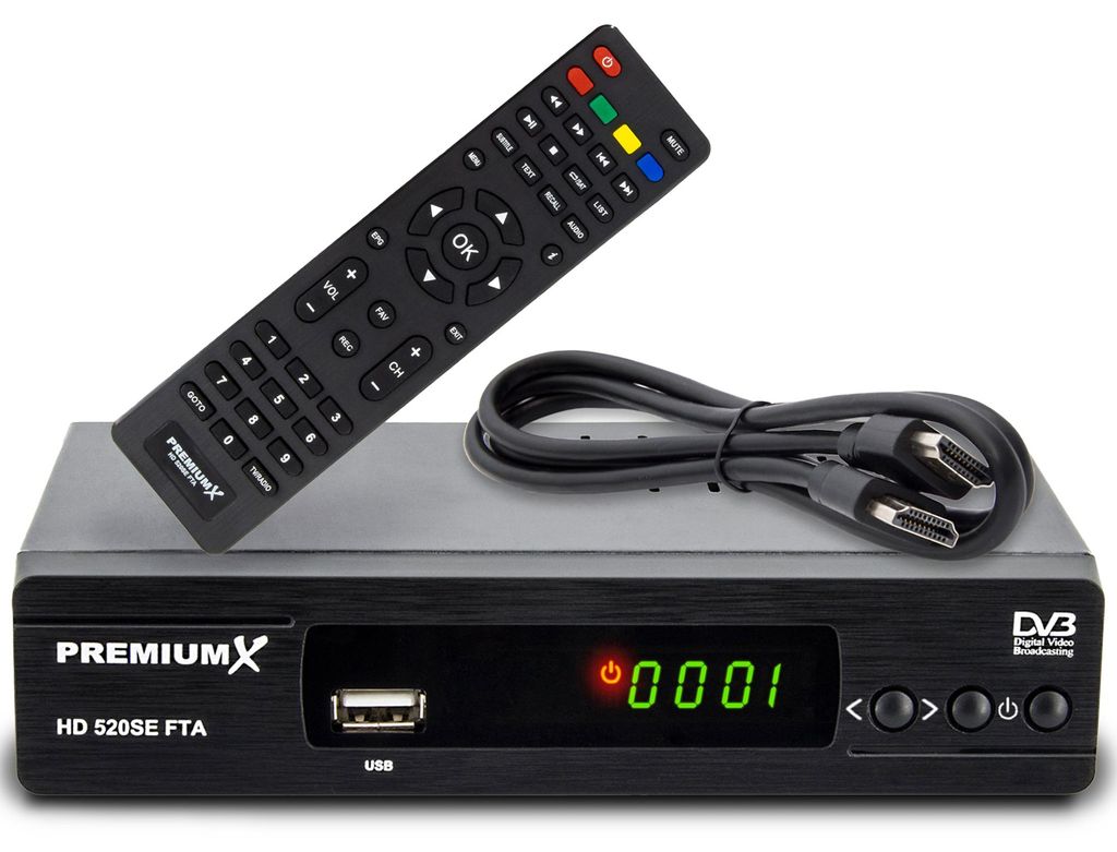 PremiumX HD 520SE FTA Digital SAT Receiver DVB-S2 HDMI Produktbild 