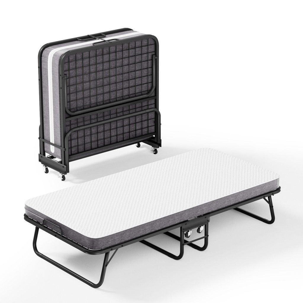 GLP Gästebett (Einzelbett, Einzelartikel) Klappbares Gästebett 90x190 cm mit 10 cm Memory Foam Matratze