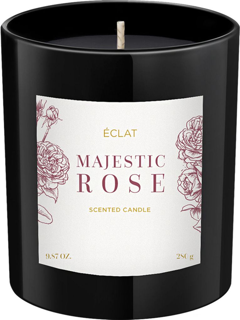 ÉCLAT Majestic Rose Duftkerze – Sojawachs, vegan, Brenndauer bis zu 45h, 280g