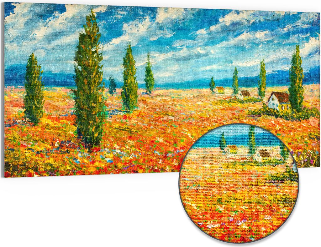 DEQORI Hybrid Leinwand Bild 100x50 cm 'Blumenmeer im Produktbild 