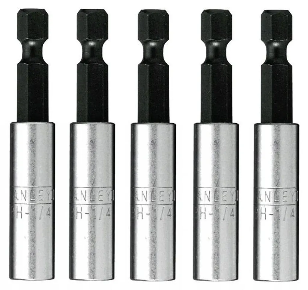 Porte-embout magnétique hexagonal 75 mm Stanley - Pack de 5 pièces