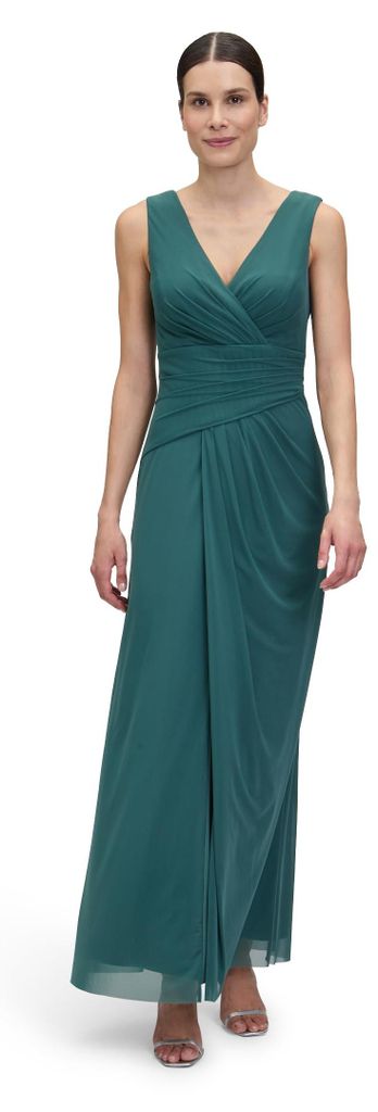 Vera Mont Damen Abendkleid mit V-Ausschnitt Dark Emerald,46 Produktbild 