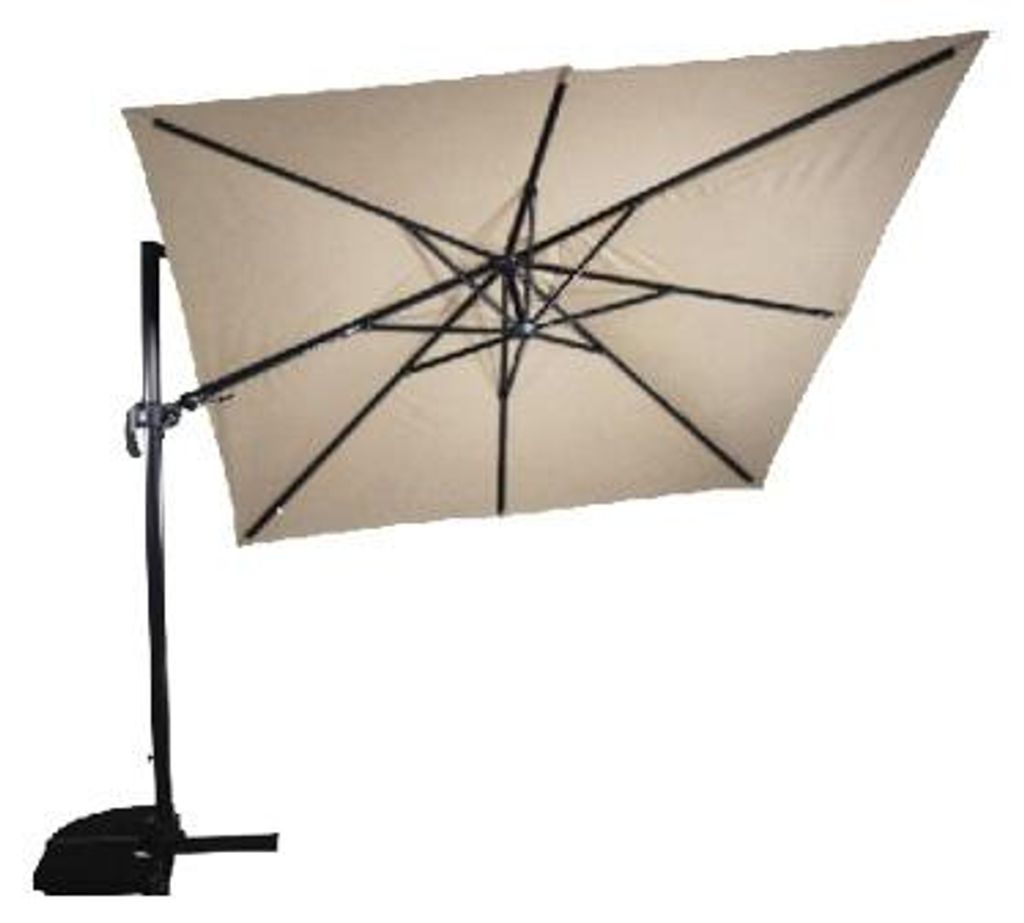 Lesli Living - Sonnenschirm zum Aufklappen VirgoFlex - Beige - 300x300cm