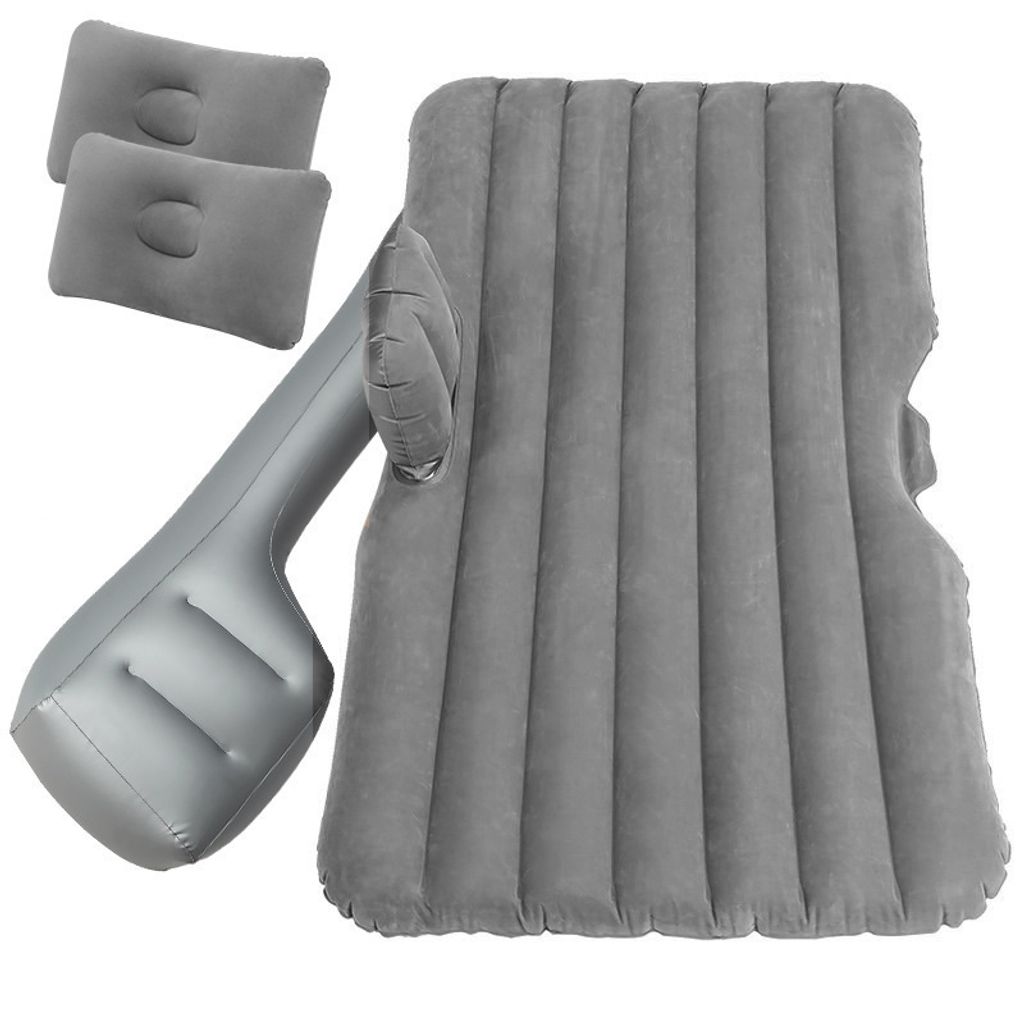 Auto-Luftmatratze, Auto-Kopfschutz-Luftmatratze, Outdoor-Camping-Luftmatratze 138 × 85 × 10 cm.Grau