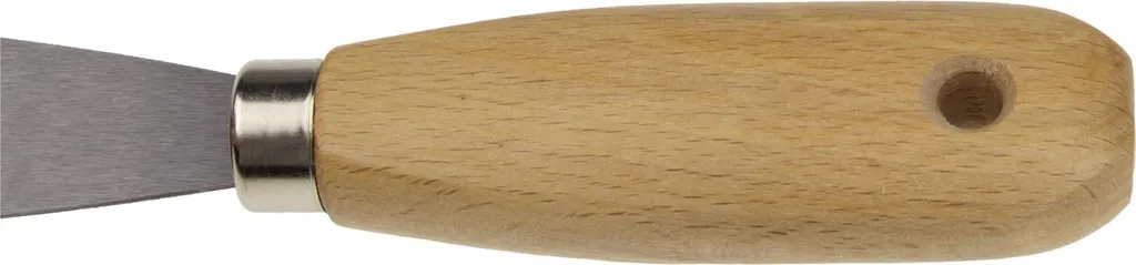 STUBAI 445403 Spatola da pittore 50 mm – lama affilata conica, manico in legno e foro per appendere – 70 g – spatola professionale per lisciare, stuccare e ritoccare – qualità durevole – Austria