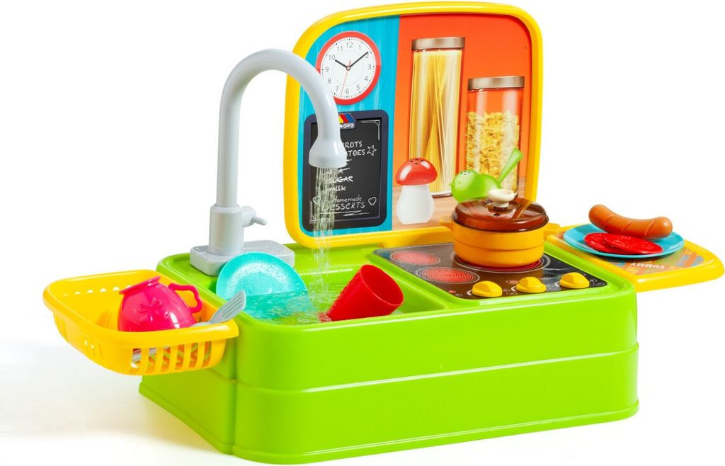 Tischküche mit echtem Wasserhahn