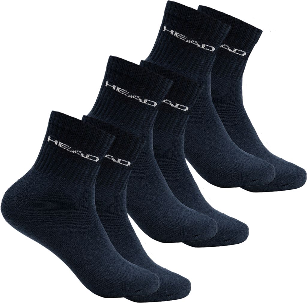 Socken Head Short Crew 3p Uni Marineblau 35-38