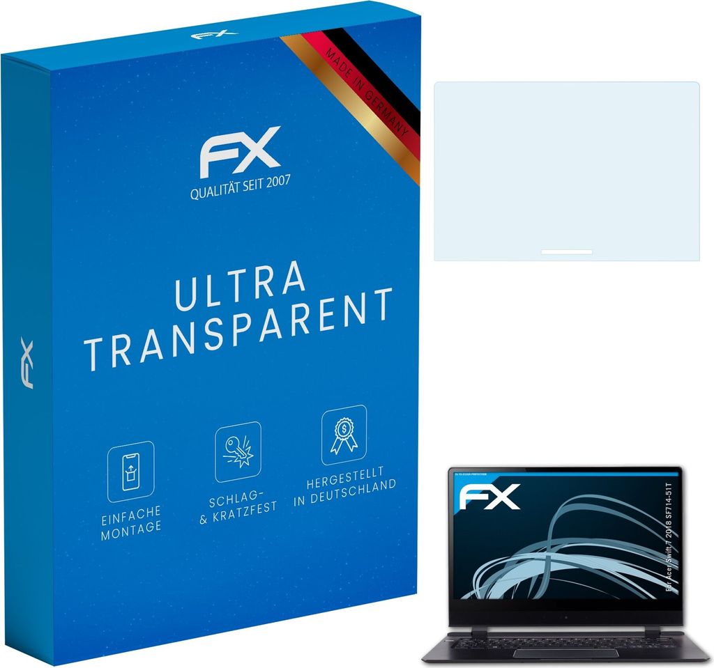 atFoliX FX-Clear 2x Schutzfolie kompatibel mit Acer Swift 7 2018 (SF714-51T) Displayschutzfolie