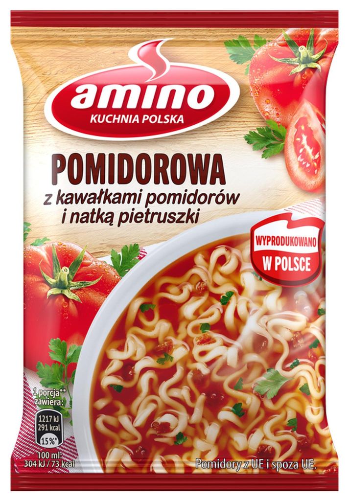 Amino instant tomatensoep met noedels, 61 gram Productafbeelding 