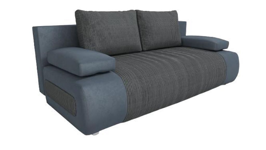 Schlafsofa Mia mit ausziehbarer Schlaffunktion und Bettkasten Poso 60 + Paros 06 Iwmar Möbel