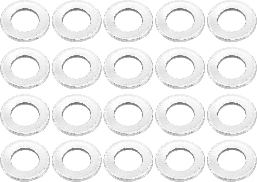 Universelle Unterlegscheibe, 8mm ID 16mm OD 1,5mm Dicke, langlebig, Edelstahl, Silberton, 20 Stück