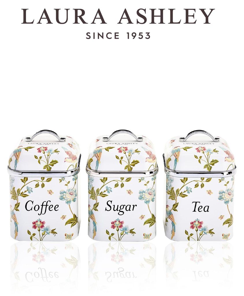 Laura Ashley Küchenaufbewahrungsboxen, 3er-Set – Edelstahl Produktbild  KI-generiertes Bild