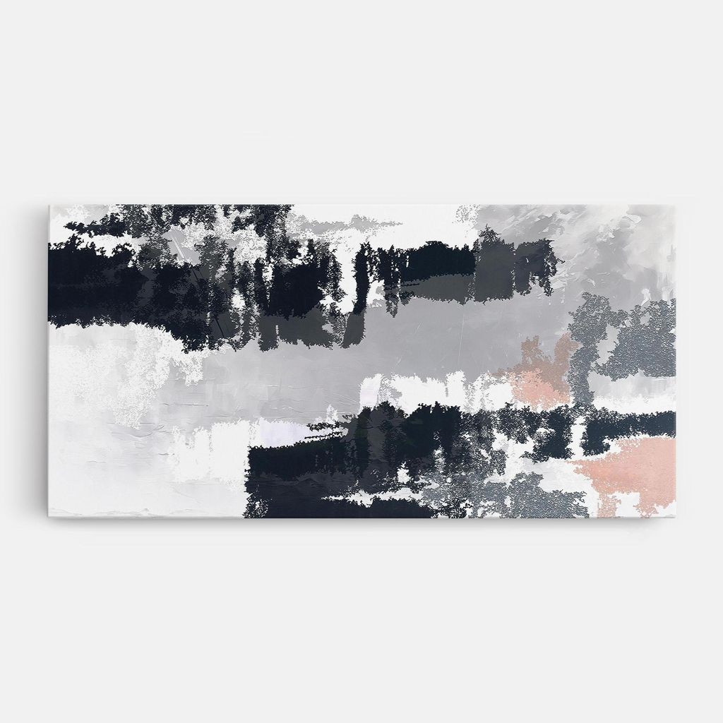 ARTHUB Leinwandbild 60x120 cm, Light Grey Oil Painting | Wohnzimmerdekoration, Hängende Bilder, Wanddekoration, Heimdekoration, Abstrakte, Abstr...