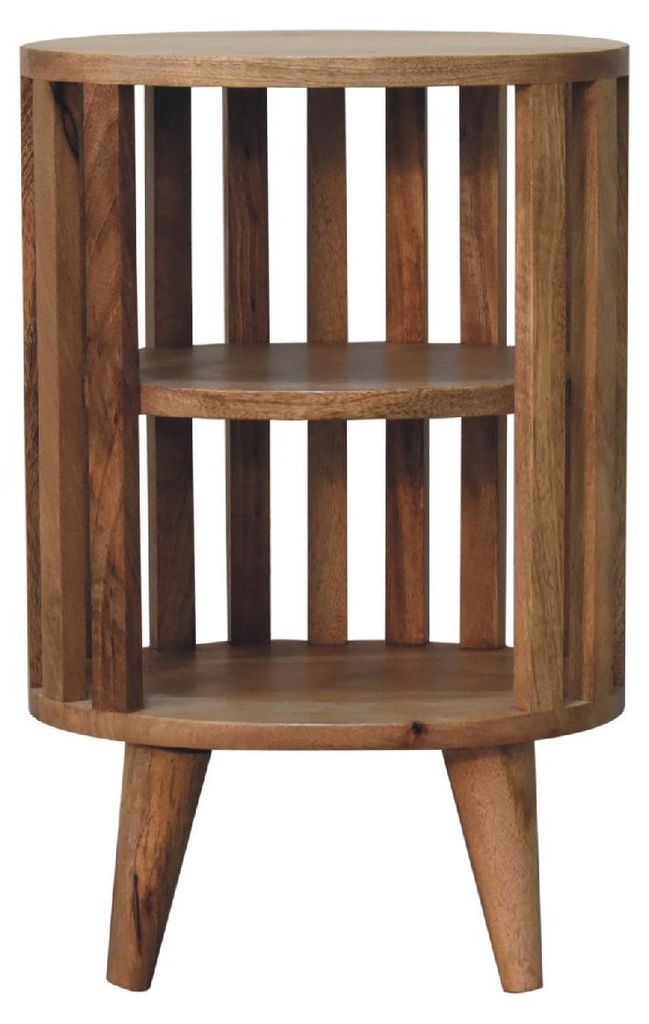 Artisan Furniture Massivholz-Nachttisch „Ariella“ mit zwei Produktbild 