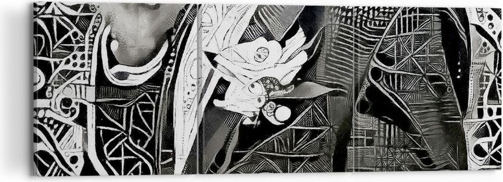 Bild auf Leinwand - Leinwandbild - Abstraktion modern - 120x40cm - Wand Bild - Wanddeko - Leinwanddruck - Bilder - Kunstdruck - Wanddekoration - Le...