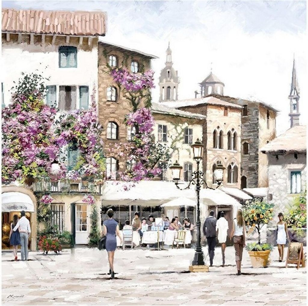 Richard Macneil - bedruckt "Sunshine Square" PM11800 (60 cm x 60 cm) (Bunt)