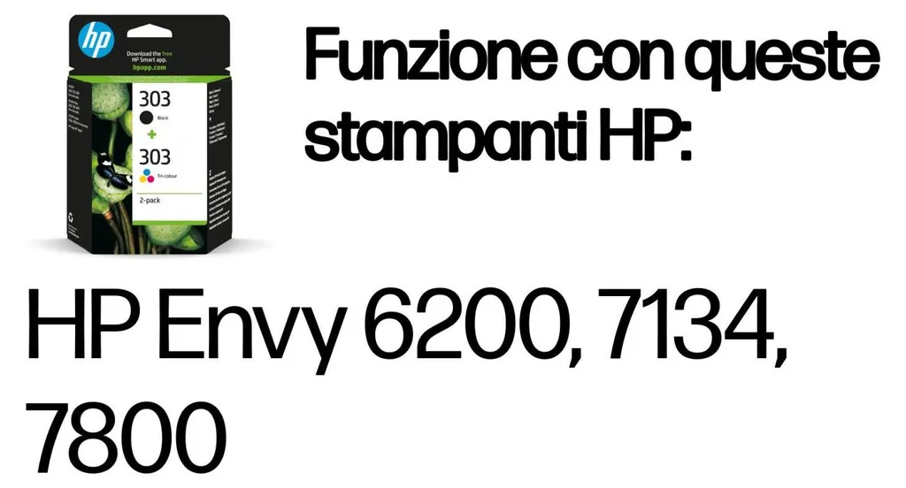 Confezione 2 Cartucce HP 303 Originali Nero e Tricromia 3YM92AE - 46
