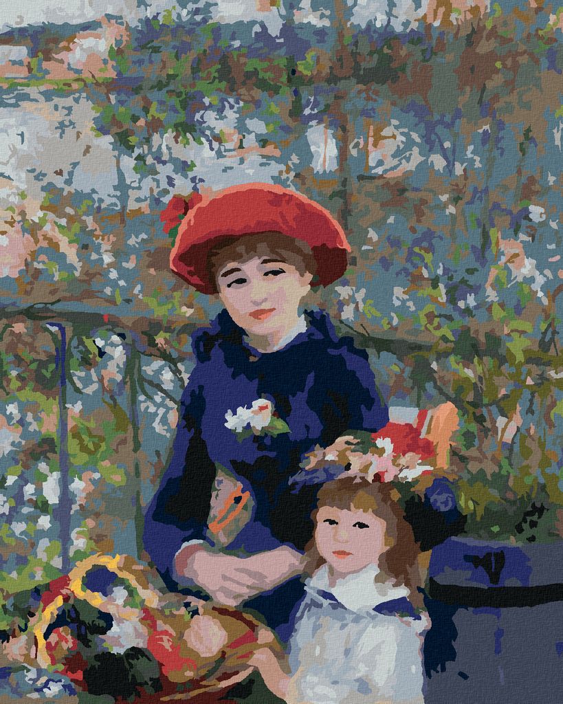 Zuty - Malen nach Zahlen - ZWEI SCHWESTERN AUF DER TERRASSE (PIERRE-AUGUSTE RENOIR), 40x50 cm, ohne Keilrahmen