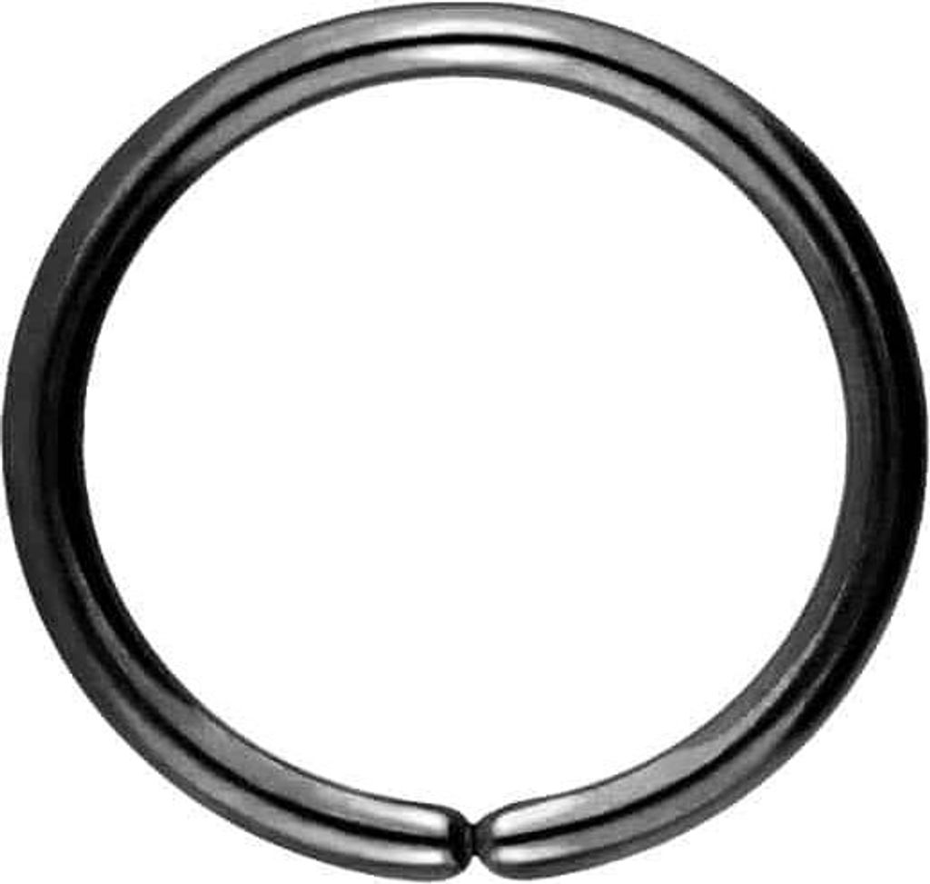 Chirurgenstahl O-Ring - biegbar Schwarz Innendurchmesser: 6mm + Stabstärke: 0,8mm