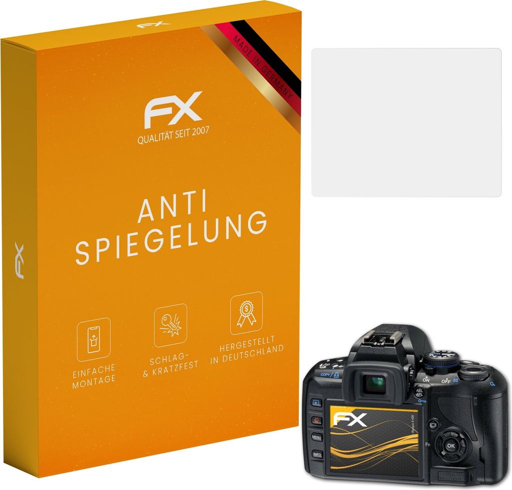 atFoliX FX-Antireflex 3x Schutzfolie kompatibel mit Olympus E-420 Displayfolie