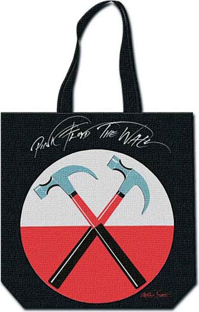 Pink Floyd - Tragetasche "The Wall", Hammer, Baumwolle RO9784 (Einheitsgröße) (Schwarz/Rot)