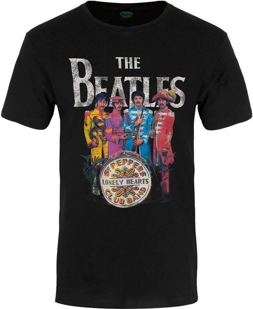 The Beatles - "Sgt Pepper" T-Shirt für Herren/Damen Uni RO386 (XL) (Schwarz)