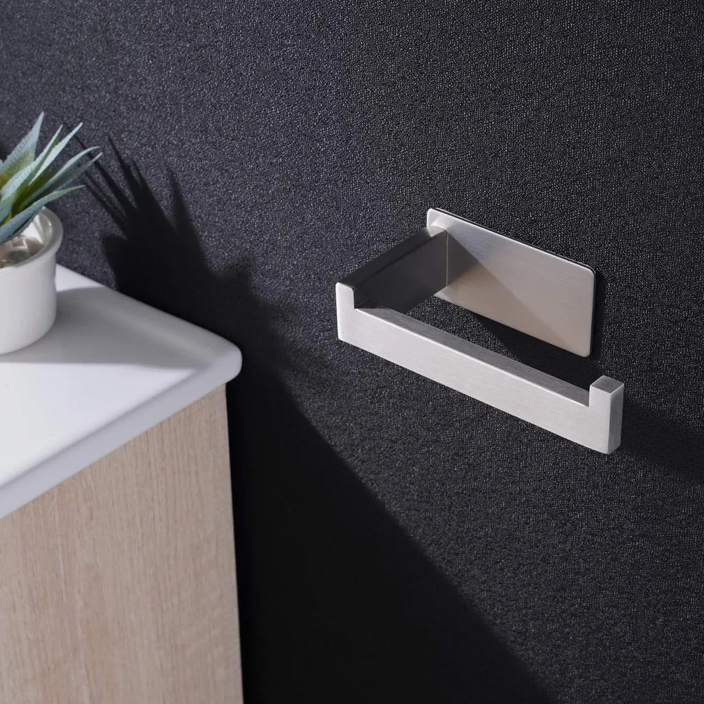 Distributeur Papier Toilette sans Perçage Inox avec Crochets pour Cuisine