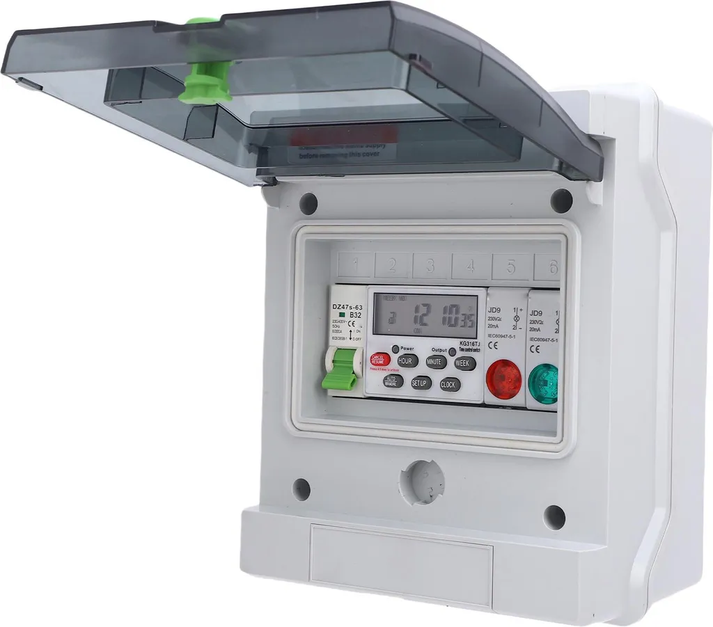 Boîtier de distribution étanche 32A avec programmateur numérique LCD