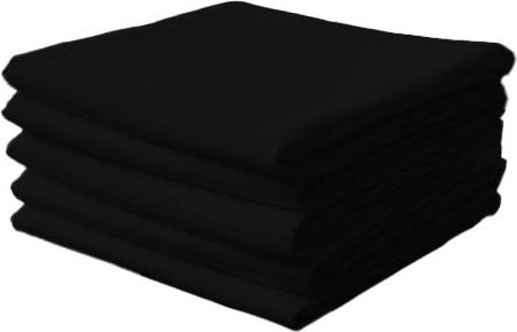 Stoffservietten Schwarz 40x40 cm – zeitlose Tischservietten, Set 10 Stück, elegant & wiederverwendbar
