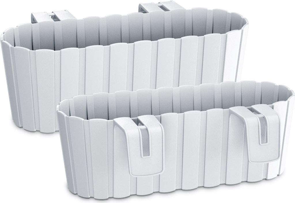 Prosperplast Blumenkasten BOARDEE HOOK Weiß 38,3 cm