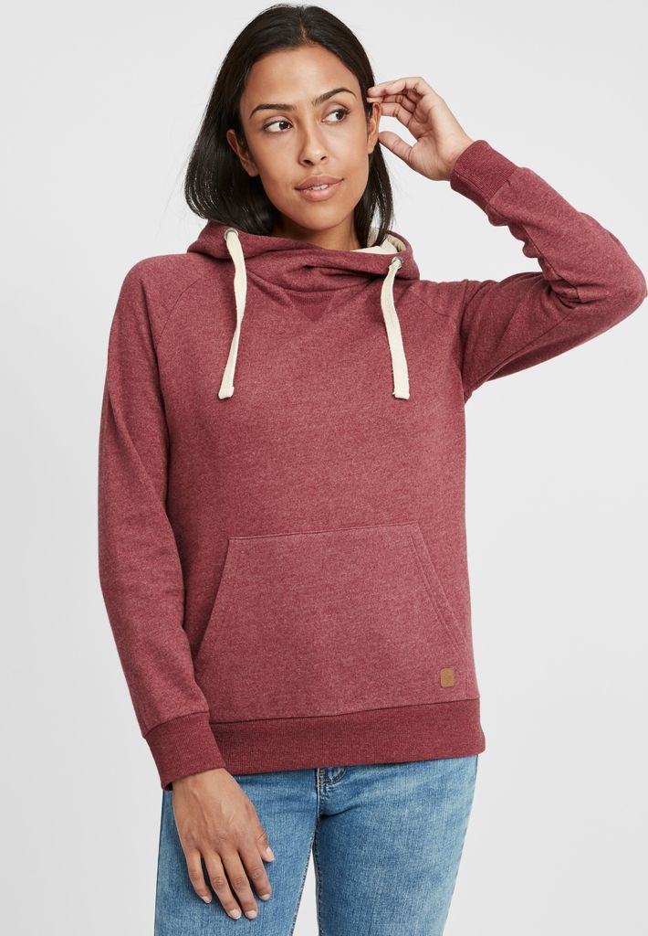 OXMO OXJulia Damen Kapuzenpullover Hoodie Pullover mit Kapuze Kordel Kängurutasche Baumwollmischung Regular fit