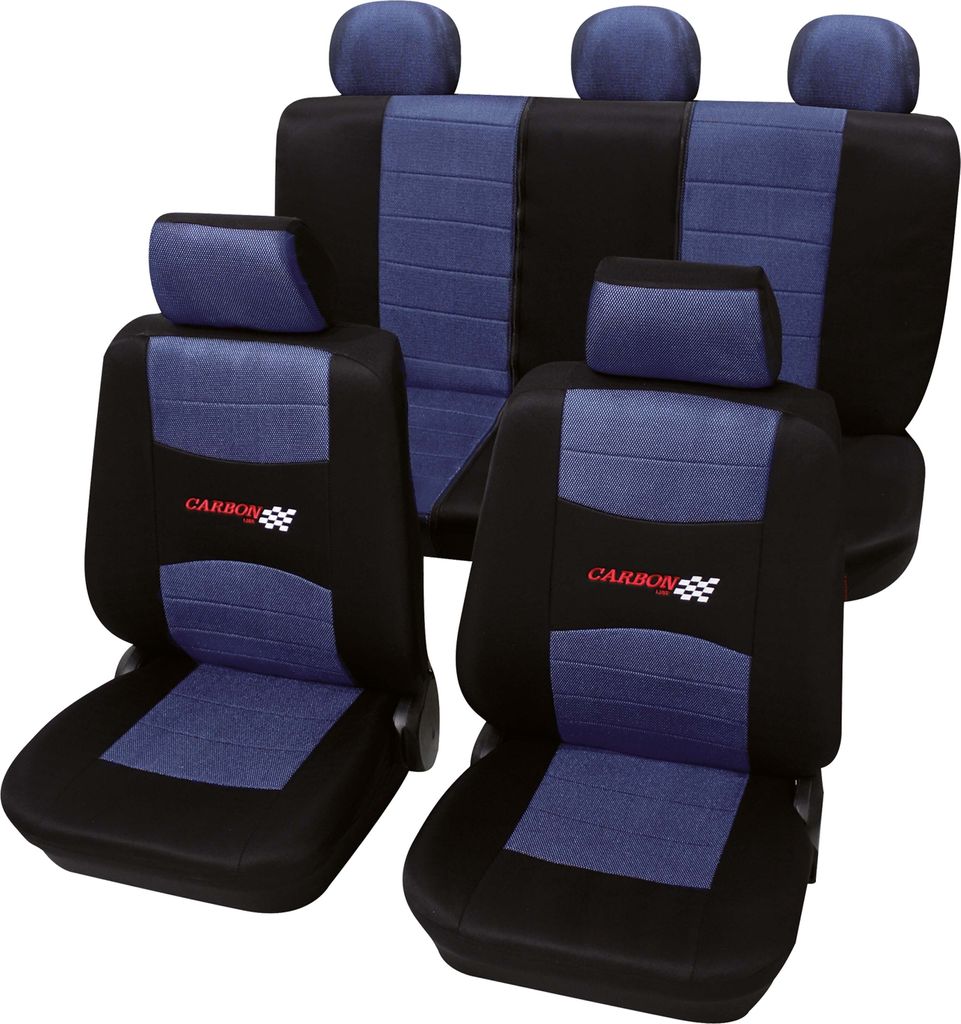 Auto Sitzbezüge Universal Komplett Set 11-teilig - Carbon Produktbild 