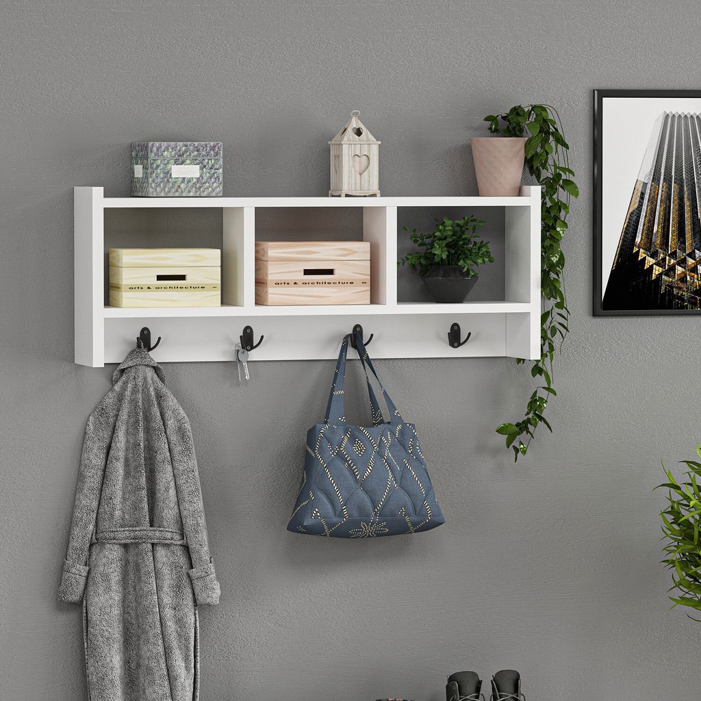 Skye Decor, Star - White, appendiabiti, bianco, 75,6 x 35 x Immagine del prodotto 