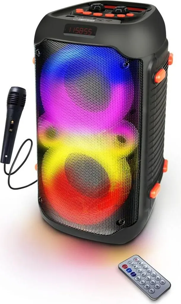 Enceinte Karaoké Bluetooth Esperanza EP156 : Son Puissant 20W et LED RGB