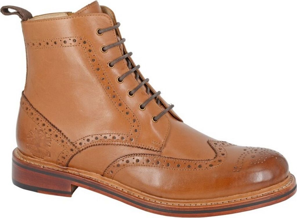 Woodland - Herren Stiefeletten, Leder DF2308 (43 EU) (Hellbraun)