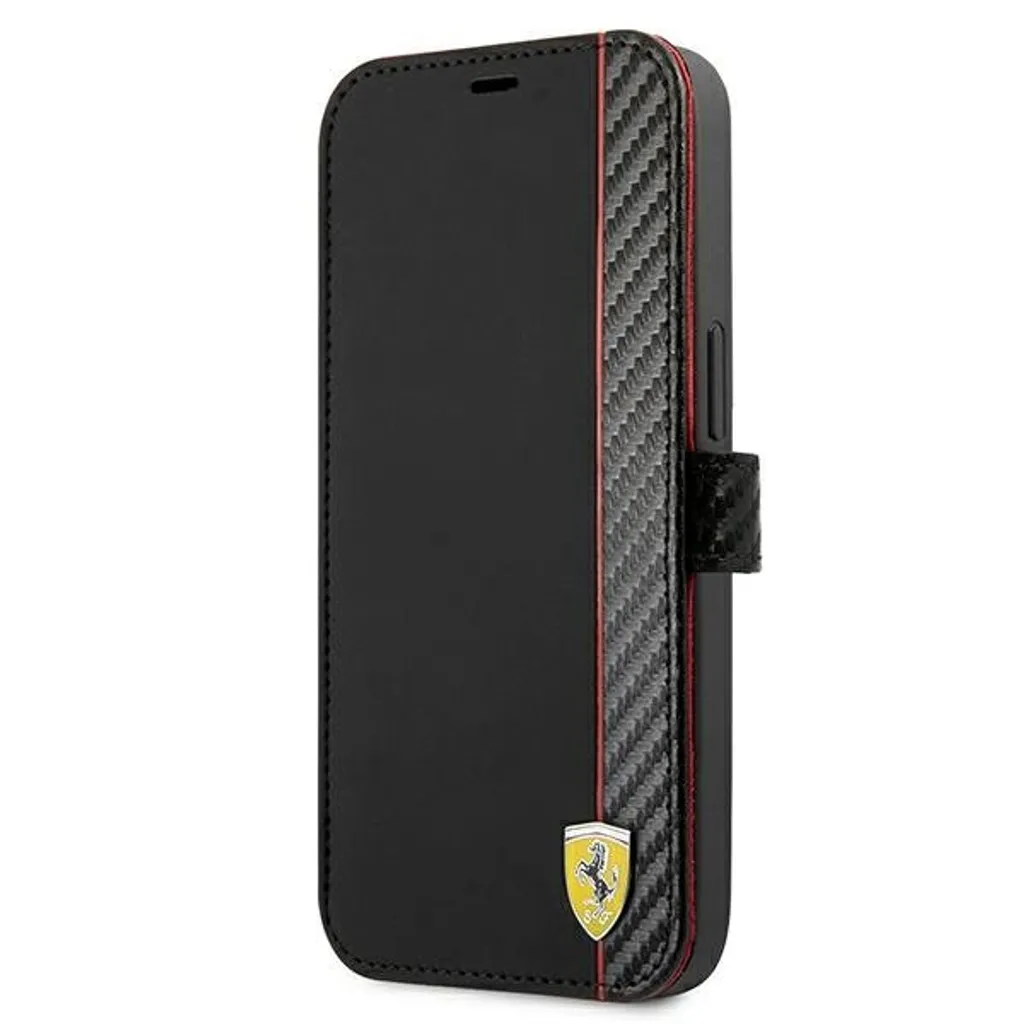 Ferrari Fesaxflbkp13Lbk Iphone 13 Pro /13 6,1 Czarny/Black Book On Track Carbon Stripe