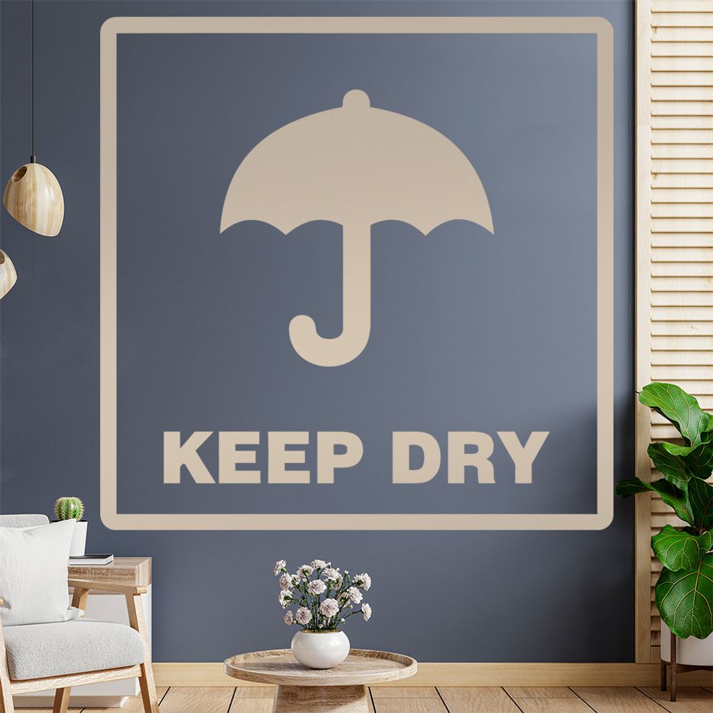 Keep Dry - trocken lagern Wandtattoo Wandaufkleber Wall Sticker - Dekoration, Küche, Wohnzimmer, Schlafzimmer, Badezimmer