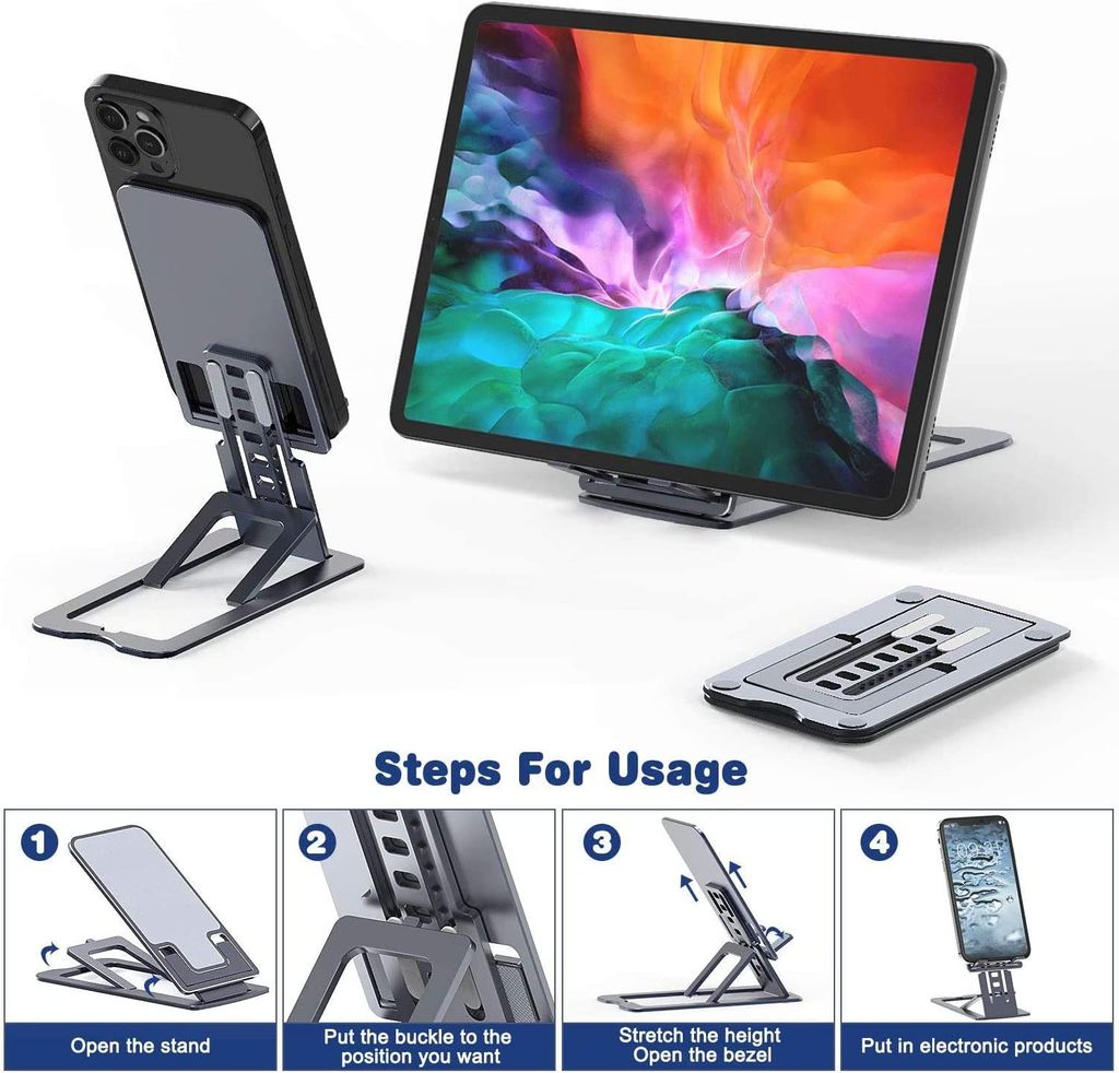 3 Faltbare Handyhalter Mit Spiegel – Niedliche Anime-Designs Für Smartphones & Tablets