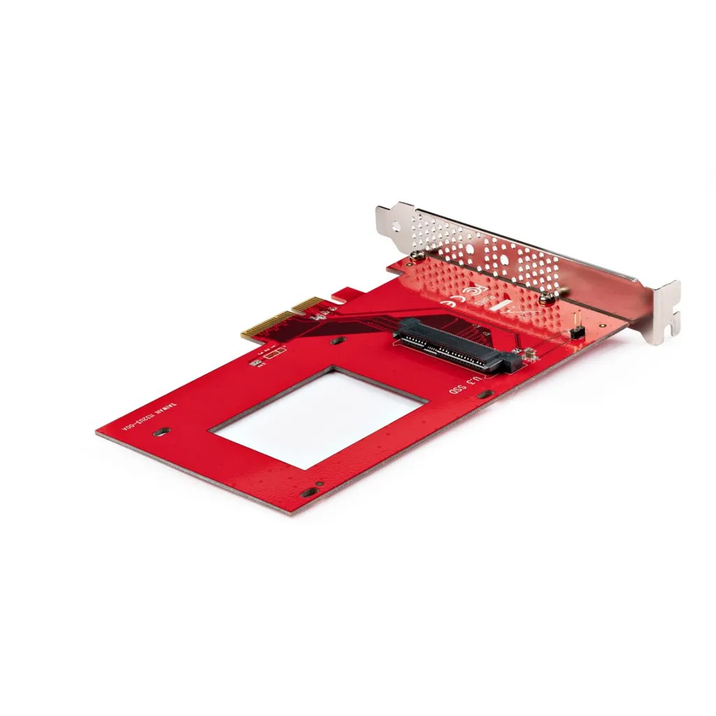 StarTech.com Scheda adattatore da U.3 a PCIe, adattatore PCIe 4.0 x4 per SSD U.3 NVMe da 2,5", scheda aggiuntiva PCI Express SFF-TA-1001 per desktop/server, conforme a TAA - Indipendente dal Sistema Operativo - 2